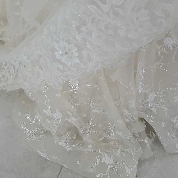 Eve of Milady Couture stunning wedding gown Train is approximately 6ft